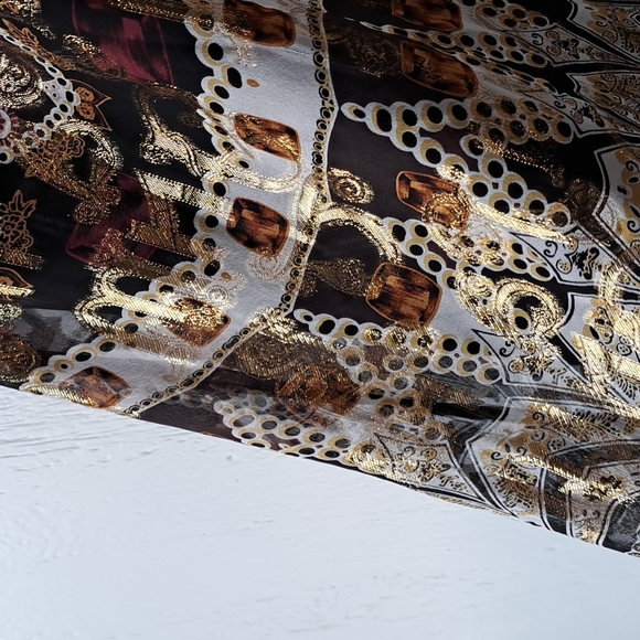 Nicole Miller Silk & Gold Lurex Strapless Mini Dress SZ 6 - Picture 6 of 16